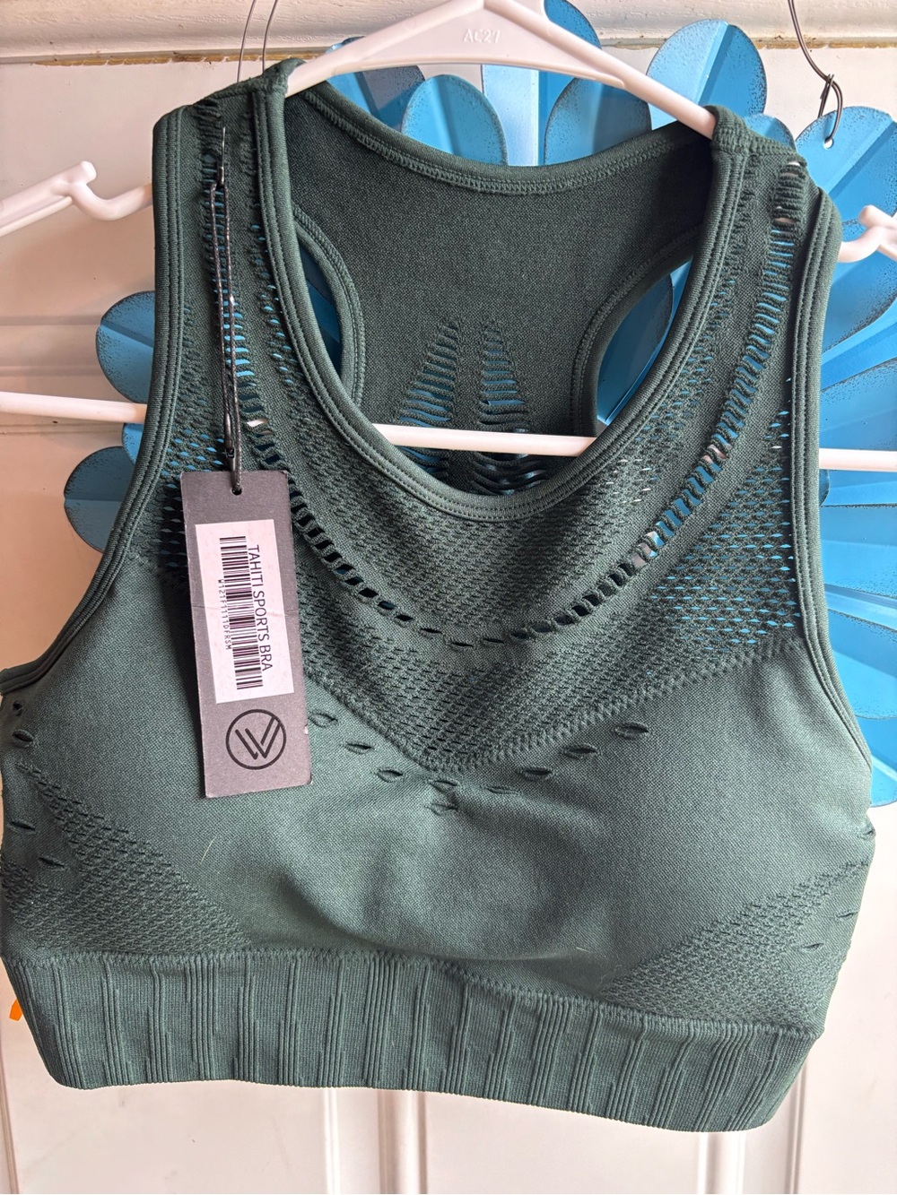 Women's Seamless Racerback Sports Bra - Olive Green